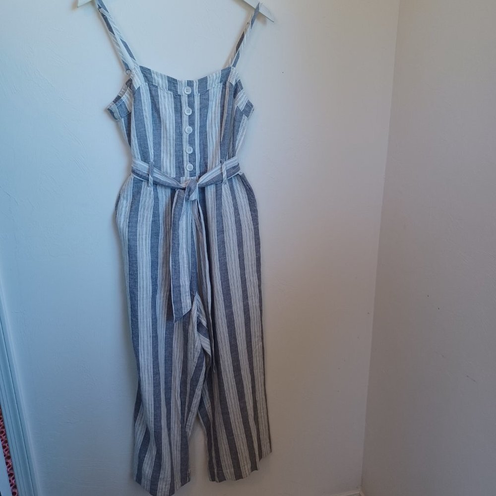 Rails Jumpsuit Harper Striped Wide Leg Cropped Size Medium - Picture 5 of 13